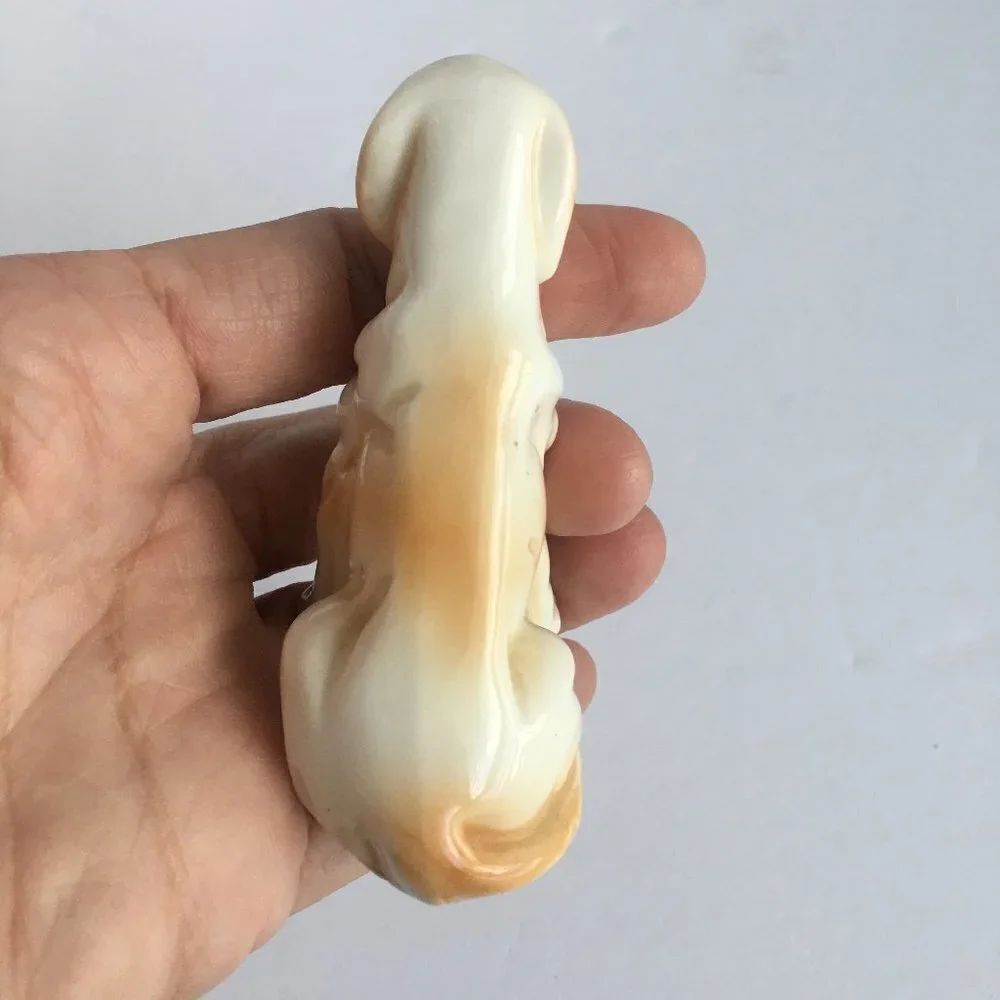 Vintage Dog Figurine Statue - White Standard or Mini Miniature Poodle‎